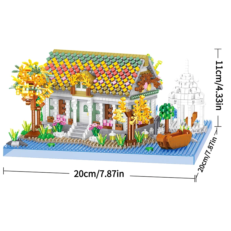 2710PCS The Valley Case Modello Building Blocks Mare Retro Houseboat Mattoni Decorazione del Desktop Giocattoli Fai Da Te Per I Bambini Regali di Festa