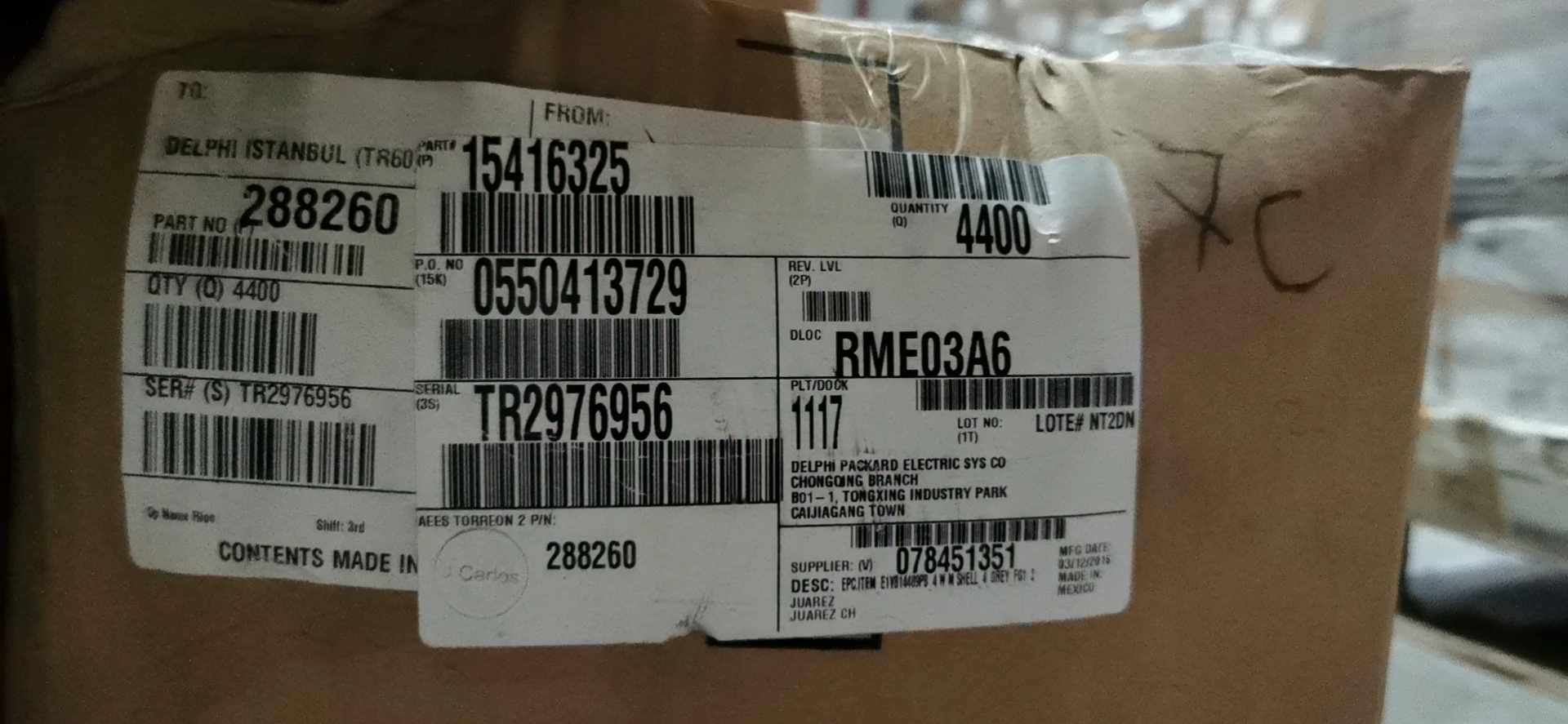 original connector 15416325 4P socket gray
