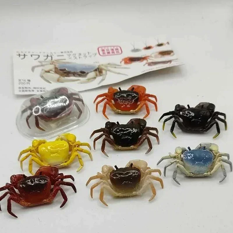 Kretailers-Gashapon Original Anime Figure, Kawaii Cute, Animal Artificiel, River, Crabe, Marijuana, Gachapon Capsule Toys, Miniature Creative Gift