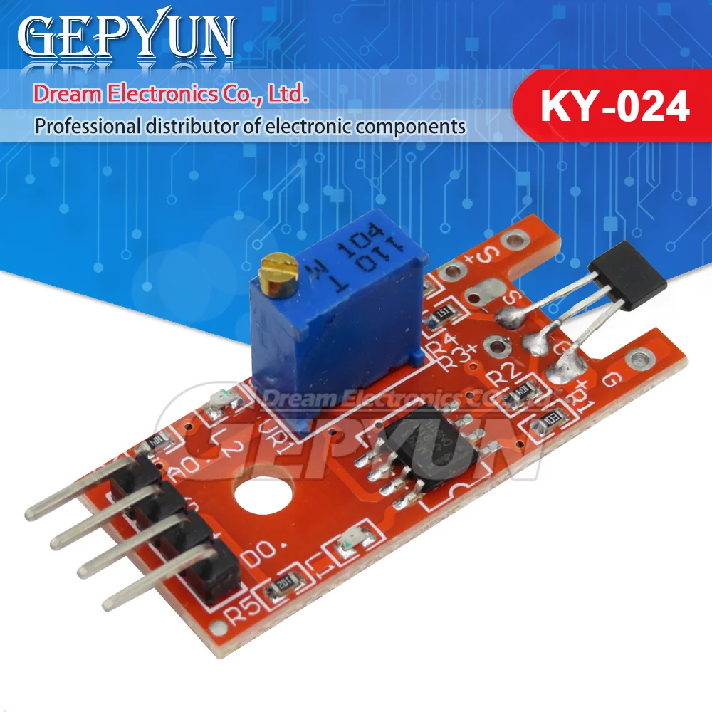 KY-024 Speed Sensor Module Smart Electronics 4pin KY024 Linear Magnetic Hall Switches Speed Counting Sensor for Arduino