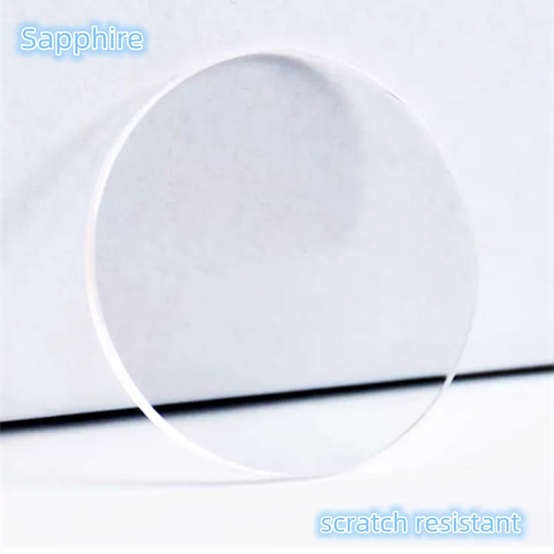 1,0 mm Dicke, beidseitig flacher Saphir-Uhrenkristall, transparentes rundes Glas, 25 mm-34,5 mm Durchmesser, YZC2361 – Detail 1