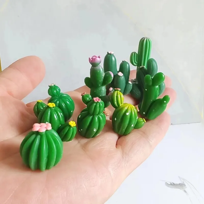 New 10 pcs resin succulents plants/doll house//miniatures/lovely cute/fairy garden gnome/moss terrarium decor/crafts/bonsai