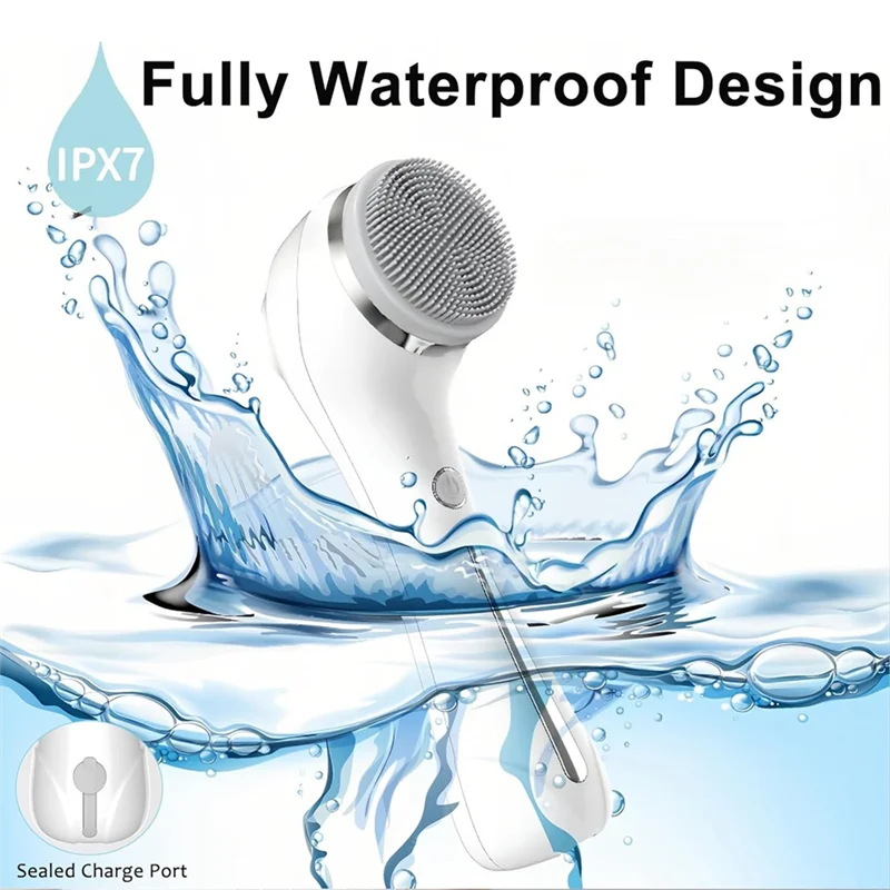 

EMECE-Facial Cleansing Brush, IPX 7 Waterproof Electric Facial Brush, 2 Adjustable Speeds, Facial Brush Cleaner