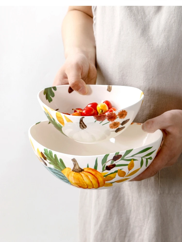 

ceramic household oval kitchen tableware large restaurant decorative bowls