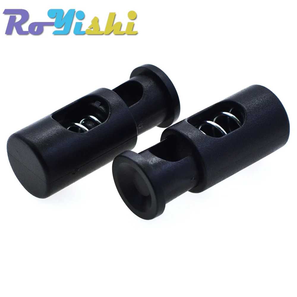 10 Pcs/Pack Plastic Cord Lock Stopper Cylinder Barrel Toggle Clip For Garment Accessories