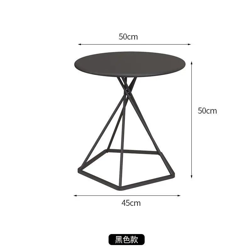Small coffee table round table light luxury minimalist bedroom living room mini side table