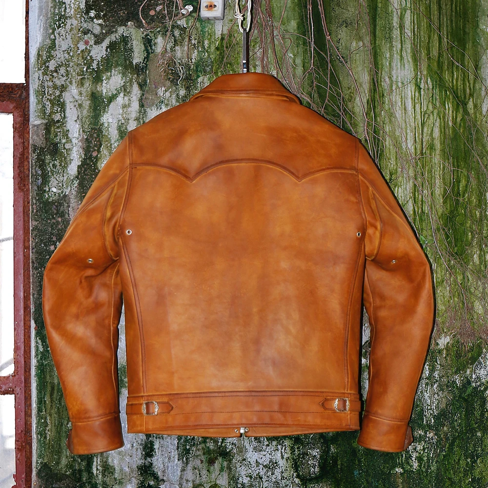 CDJ-60 Cidu Asian Size Super Top Quality Heavy Genuine Argentine Bull Leather Slim Classic Stylish Rider Jacket