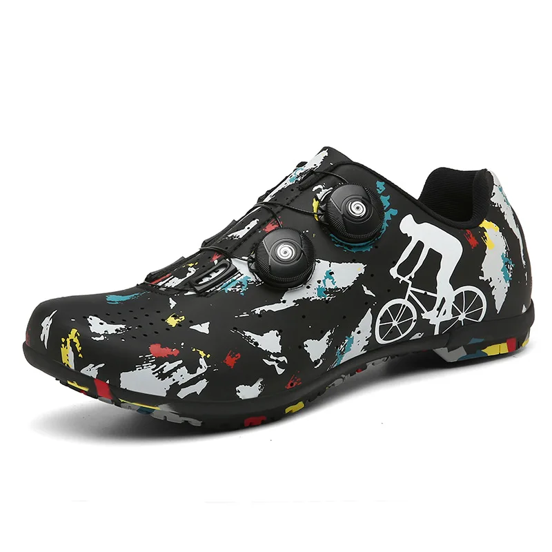 Lynjacye Road Bikes Unlocked Riding Shoes Hard Soled Men's Women's Mountain Bikes Professional Locked Shoes for Bicycles