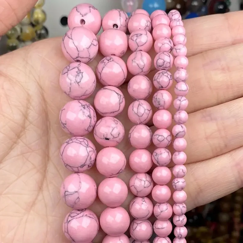 6mm-10mm Pink Turquoise Is Used to Make Accessories for Jewelry, Necklaces, Bracelets, and Earrings