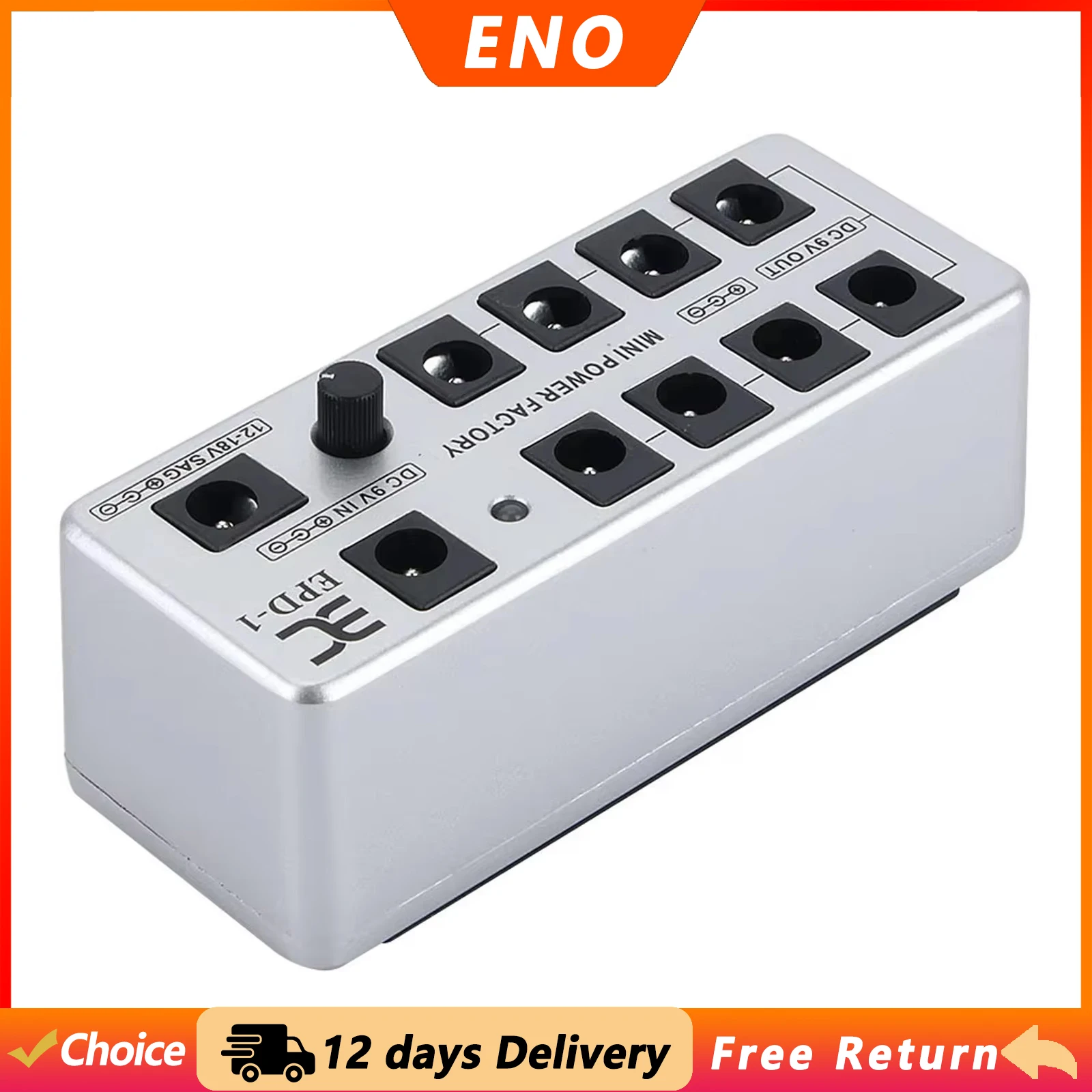 ENO EPD-1 Guitar Effect Pedal Power Supply Multi-Channel 9V Power Box 8 Outputs Support Guitar Pedal Power Supply System Parts