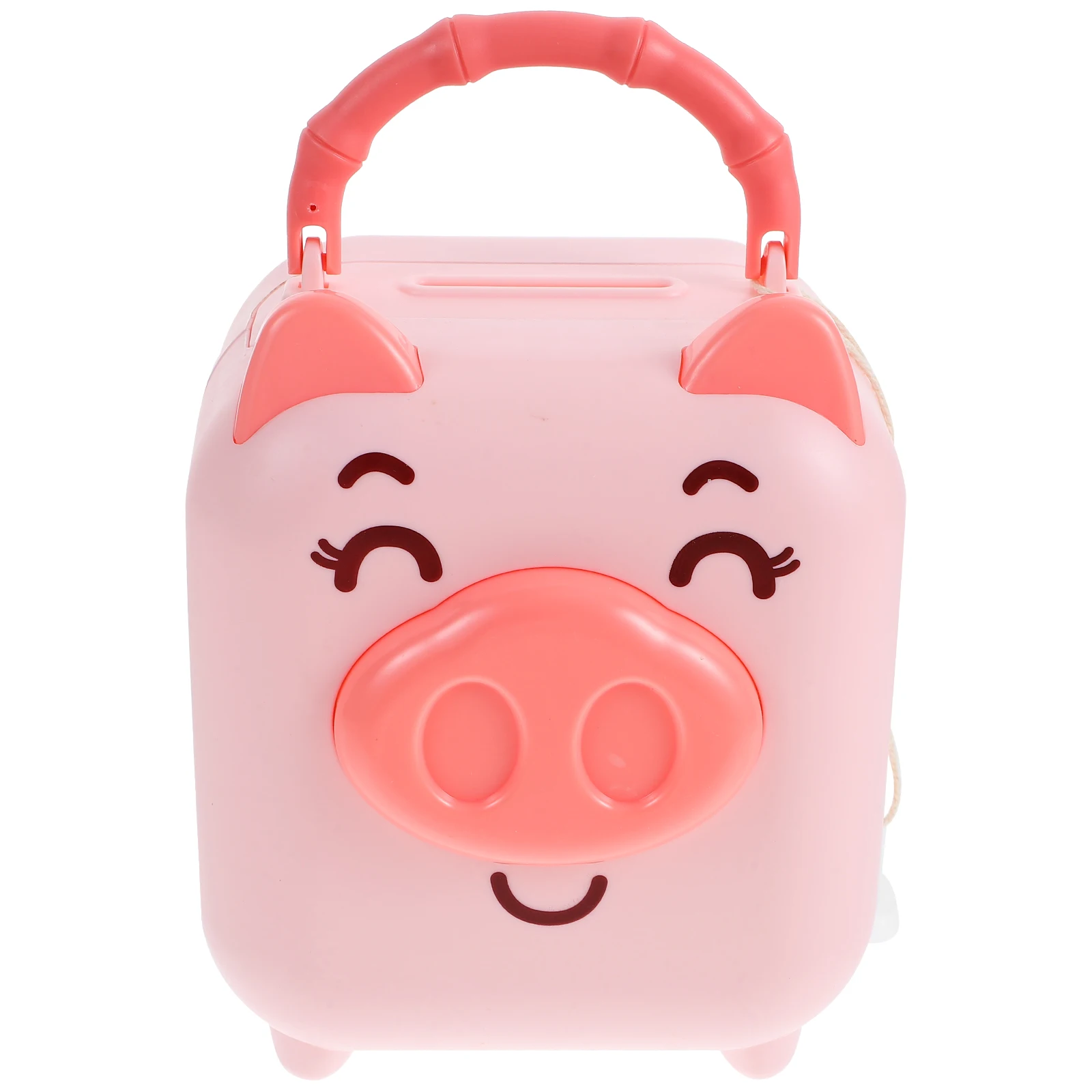 Mini varkensvormige spaarpot voor kinderen Veilige vergrendeling Munthouder Desktop Spaarcontainer Speels ontwerp Kind