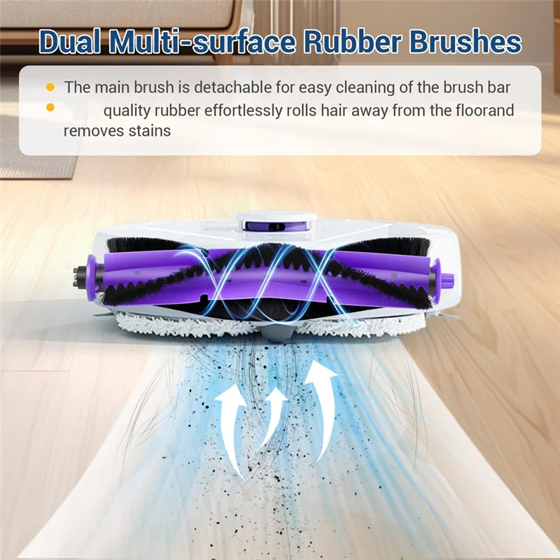 

ABKY-For Narwal Freo Replacement Parts Mop Pads Side Brush Main Roller Brush Hepa Filters Robot Vacuum Cleaner Accessories