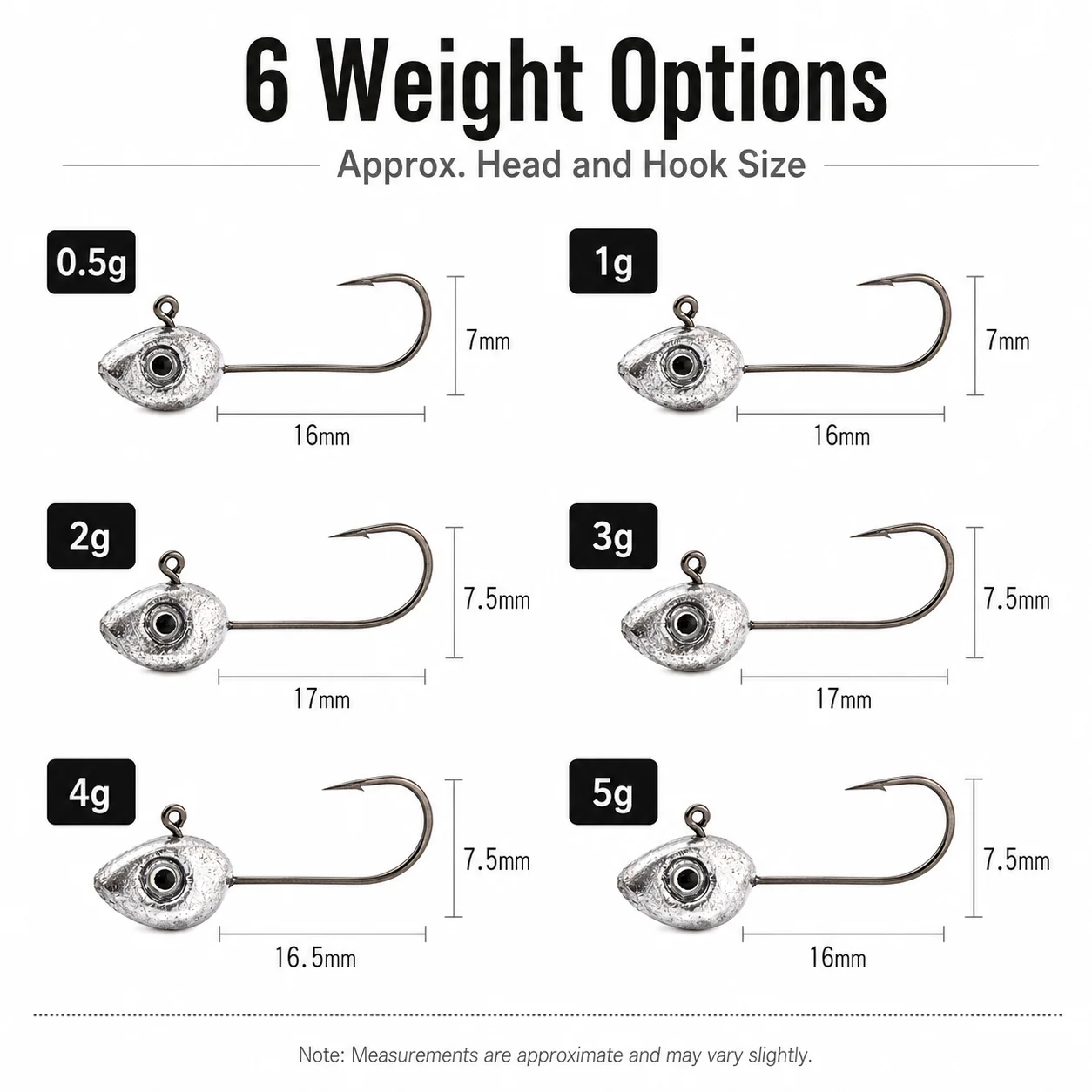 Fishing Hook Offset - 10PCS Fish Head Jig Hooks with
