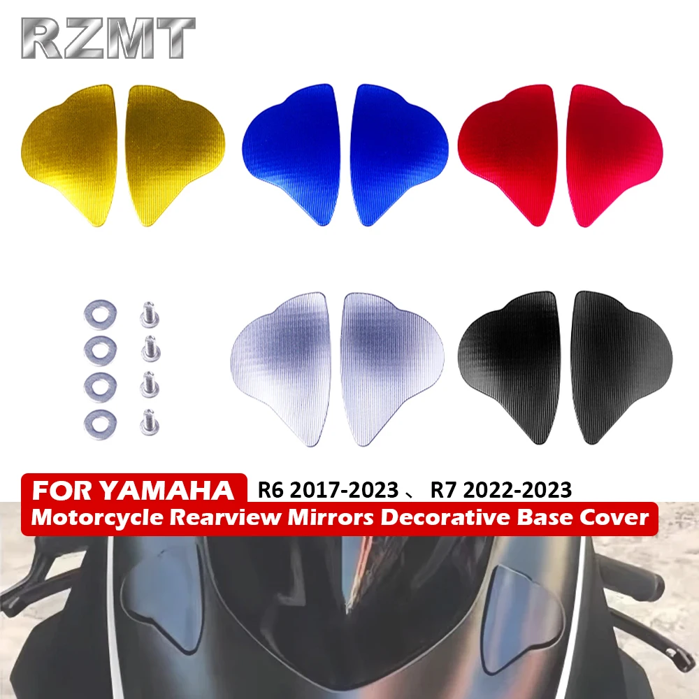 Moto Rearview Mirror Base For YAMAHA R6 2017-2023 R7 2022-2023 2018 2019 2020 Windshield Drive Eliminator Mirrors Hole Cover