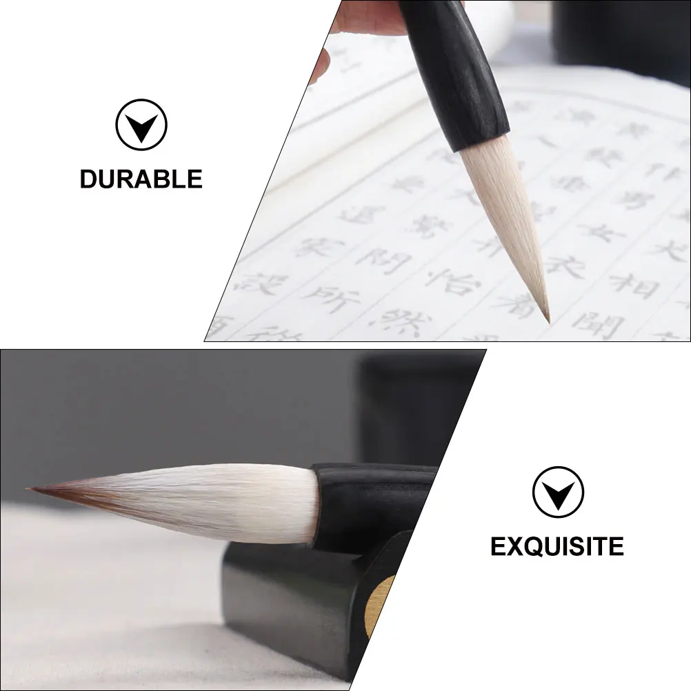 

1 шт., ручки-кисти для каллиграфии, ручка из черного дерева, студенческие канцелярские принадлежности, набор кистей, небольшой размер, долговечность, простой дизайн