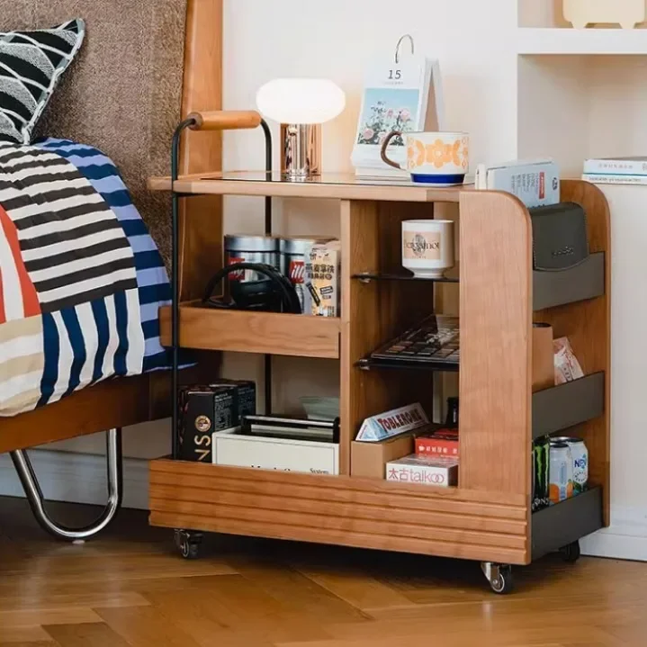 Snack trolley, living room mobile rack, bedside table storage
