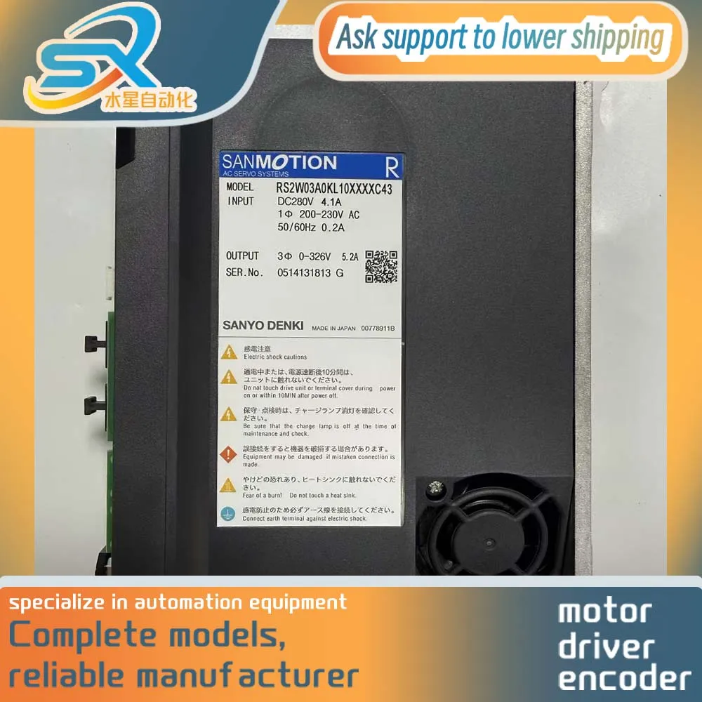 High Quality Sanyo Servo Driver RS2W03A0KL10XXXXC43 RS2W10A0KL10XXXXC41 Motor Control Good Condition Works Well