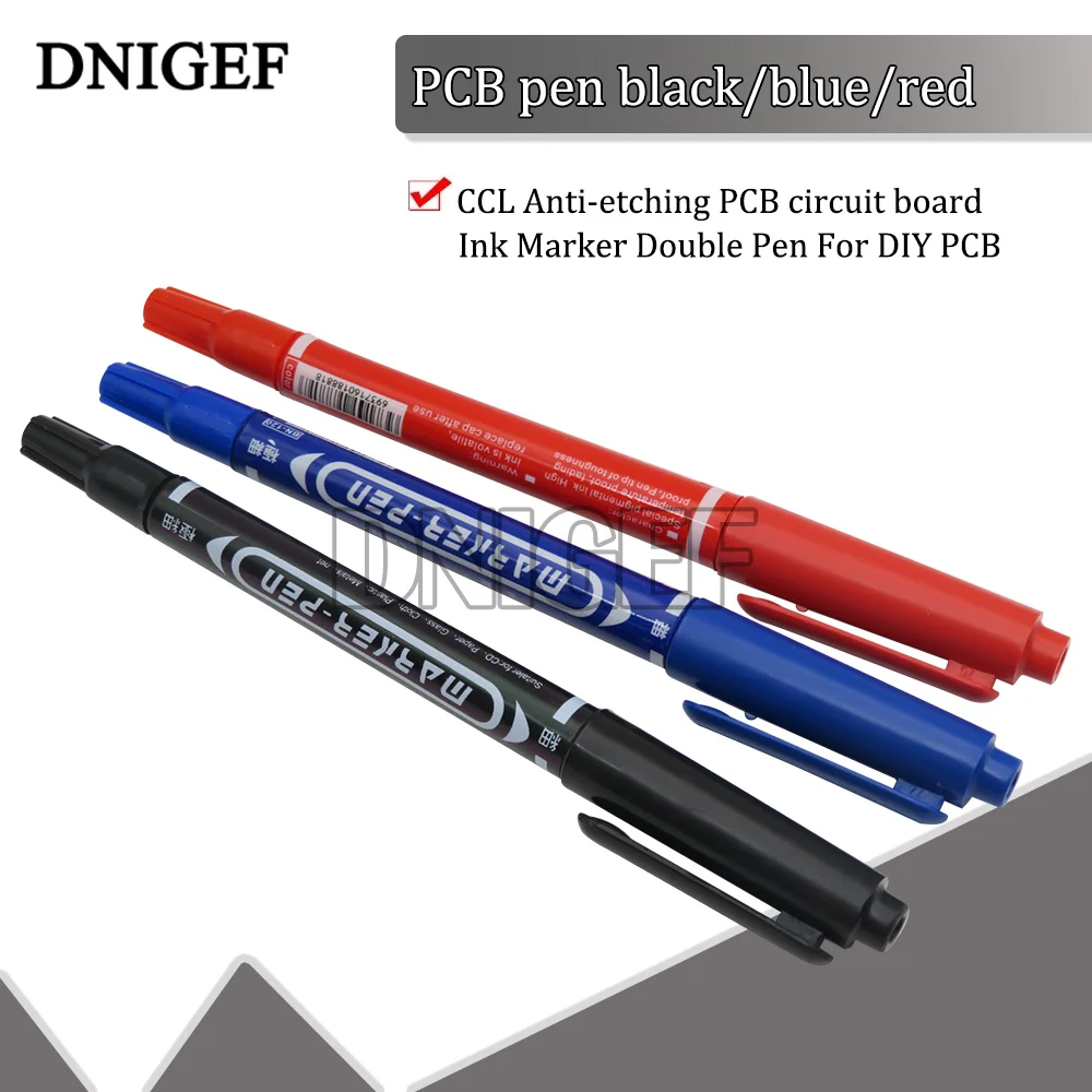 Smart Electronics CCL Anti-etching PCB circuit board Ink Marker Double Pen For DIY PCB