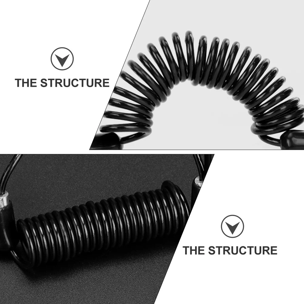 4pcs Anti Spring Rope Wire For Motorcycle Disc Brake Security Cable Durable Bike Lock Wire Reminder Lock Cable Black