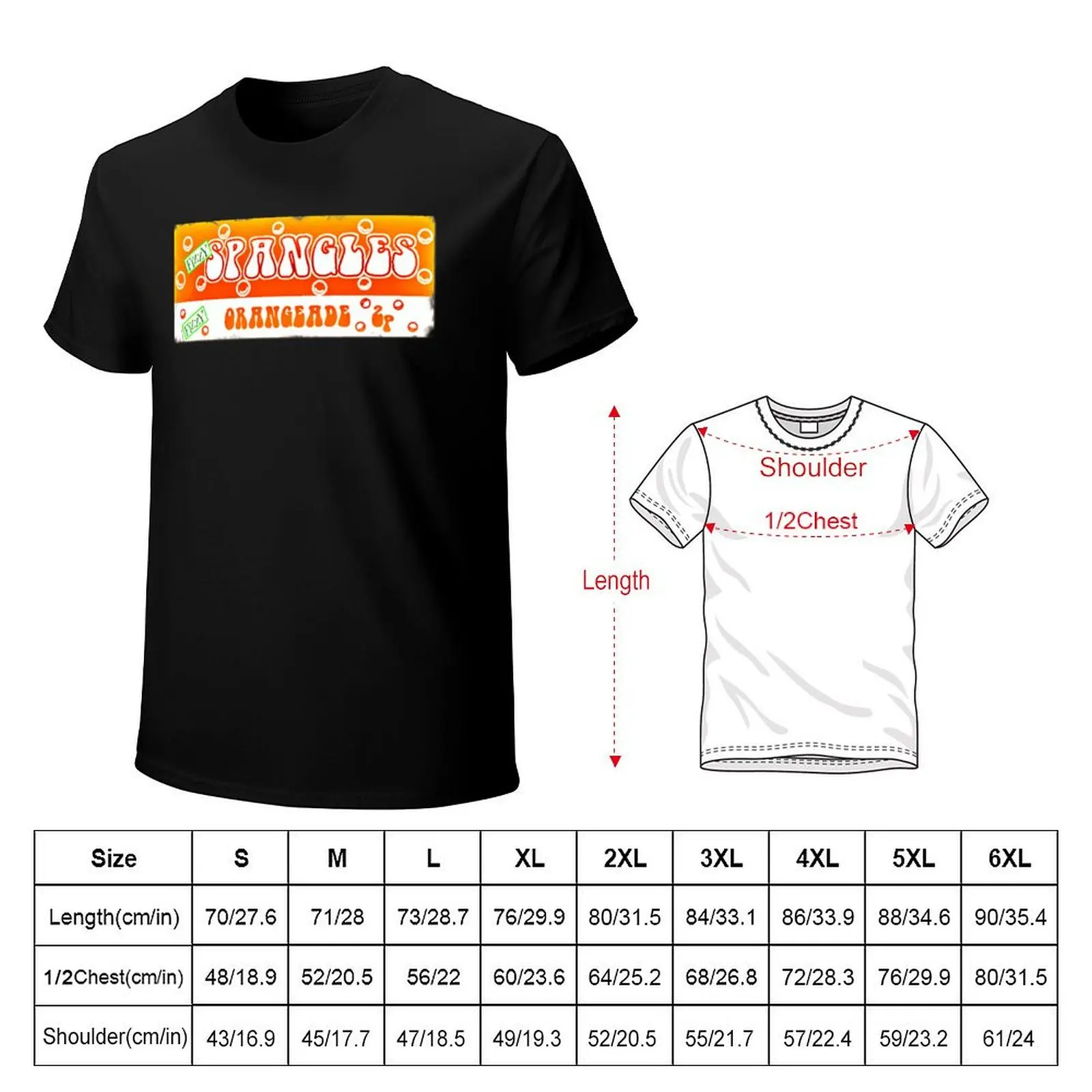 Spangles T-Shirt Big Size Short Sleeve Tee for Men