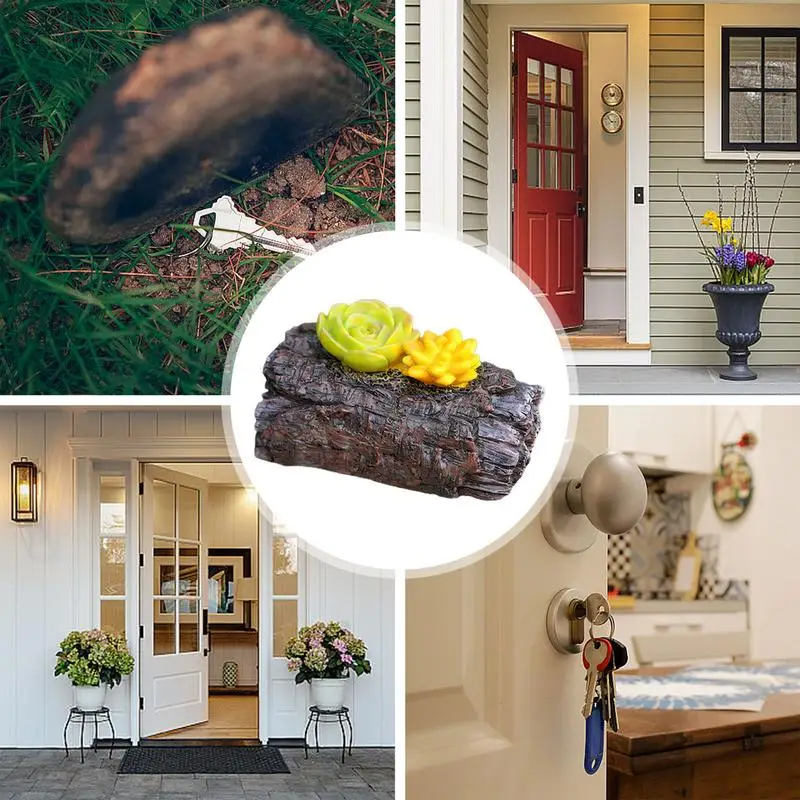 Stenen Sleutel Opslag Verborgen Opslagsteen Voor Belangrijke Hars Materiaal Belangrijke Kluizen Stenen Voor Een Nieuwe Huiseigenaar Of Iemand Die Reist Een