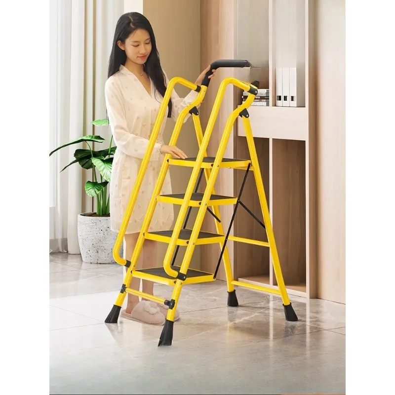 

Telescopic herringbone ladder Indoor thickened multi-functional stairs Three or four steps to climb convenient ladders