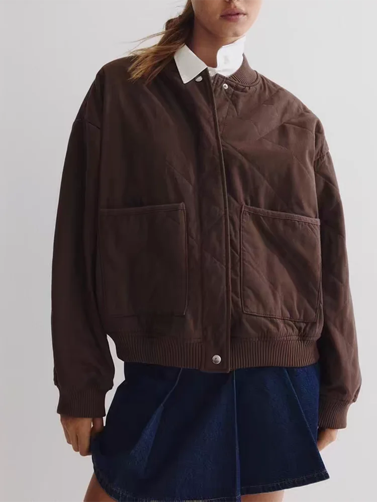 

Модный стеганый джат большого размера с низким ребром и воротником, Новое поступление, осень 2023, женское повседневное длинное пальто Sve ort