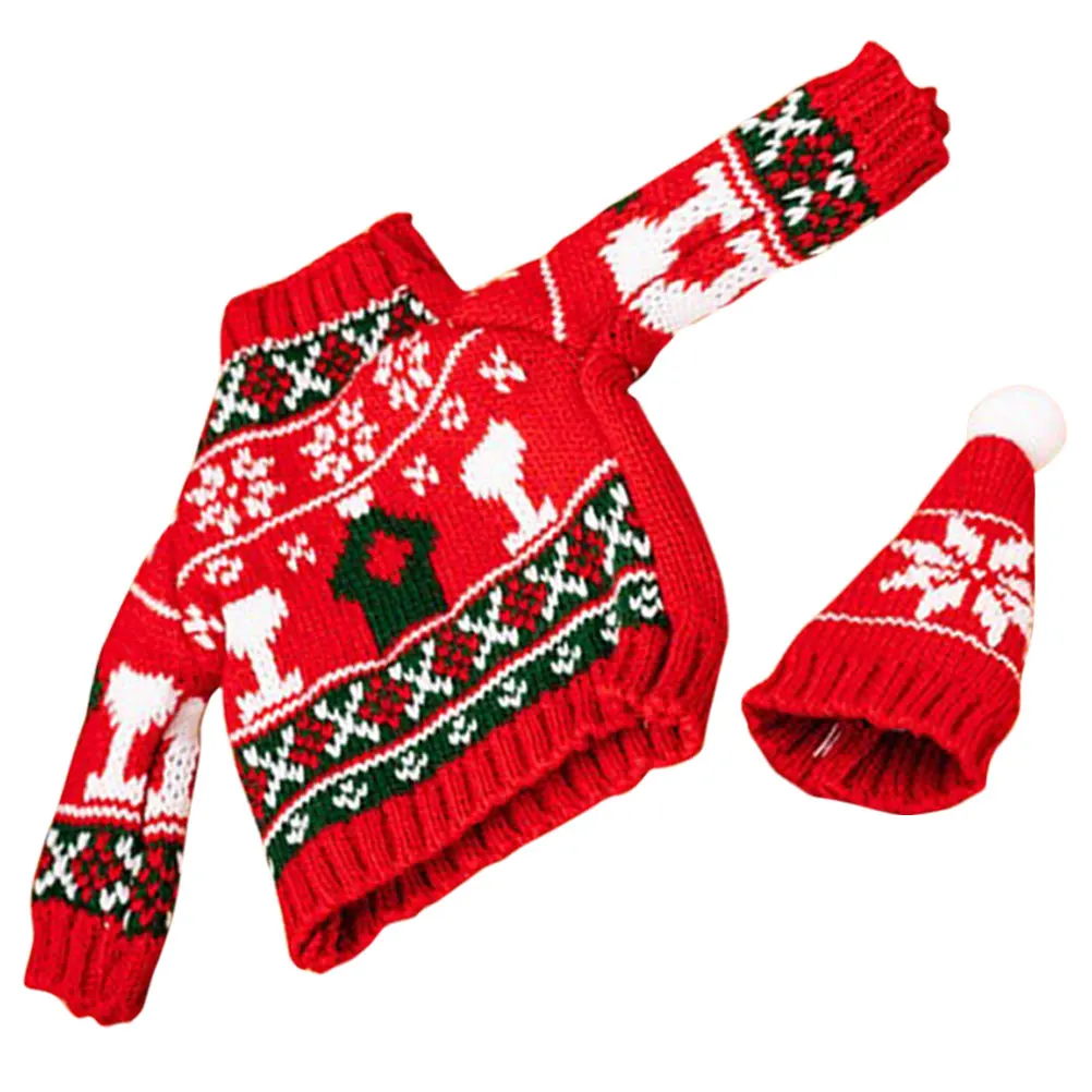

Bottle Cover Christmas Decorations Top Hat Polyester Bottles for Holiday Covers