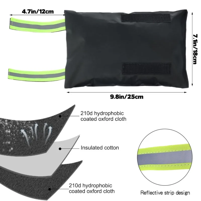 

ABJO-Frost Proof Outdoor Faucet Covers 2Pcs For Winter Freeze Protection Insulated Spigot Miser With Reflective Strip