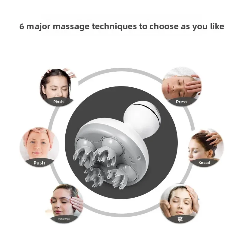 

2025 Head Massager Electric Portable Scalp Physiotherapy Soft Silicone Claw Waterproof