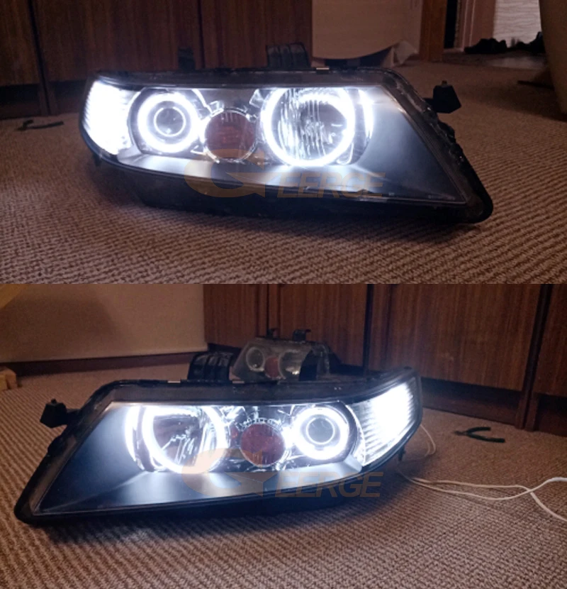 For Honda Accord CL7 CL8 CL9 CM2 ACURA TSX CL 2003 2004 2005 2006 2007 2008 Ultra Bright COB Led Angel Eyes Halo Rings Day Light