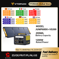 VTOMAN JUMP 600X Power Station with VS200 Solar Panel 299Wh Solar Generator LiFePO4 1200W Peak Power Emergency Backup