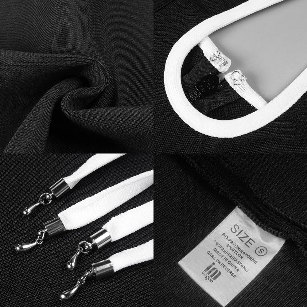 2025 Ritaglio Halter Fasciatura Midi Abiti estivi Donna Sexy Spaghetti Strap Backless Cocktail Evento Aderente Vestito da festa Abiti