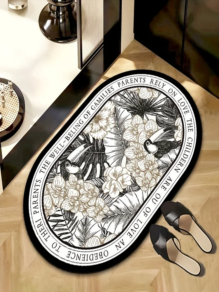 VIKAMA chanceux luxe haut de gamme tapis de salle de bain tapis de sol absorbant antidérapant résistant à l'usure paillasson tapis pour chambre salon maison Dec