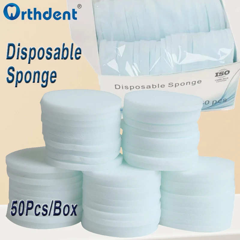 

50Pcs Dental Clean Sponge Disposable Endo Files Cleaning Foam Stand Replacement Pad Soft Dentistry Drills Needle Block Tools