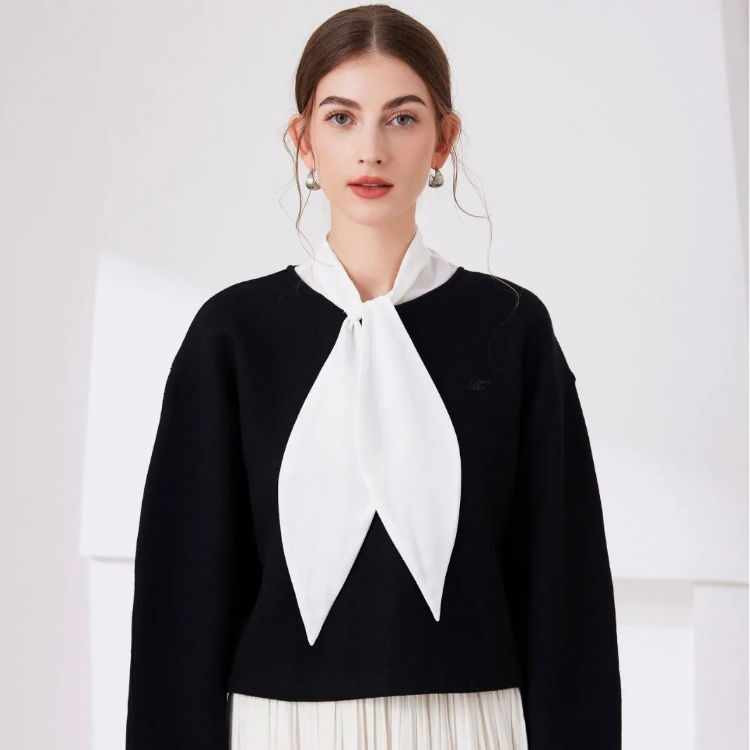 الإناث كاذبة طوق Vintage المرأة التلبيب أعلى انفصال قميص طوق أنيق خمر التلبيب وهمية طوق ل طبقات نزهة غير رسمية #6