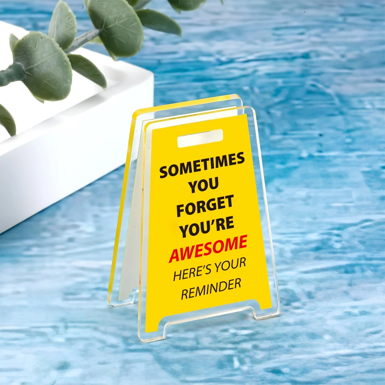 شعار مكتبي أكريليك مضحك "- ملحقات تزيين مكتب غريبة - زخرفة بمشبك مذكرة إبداعي، للأصدقاء والزملاء