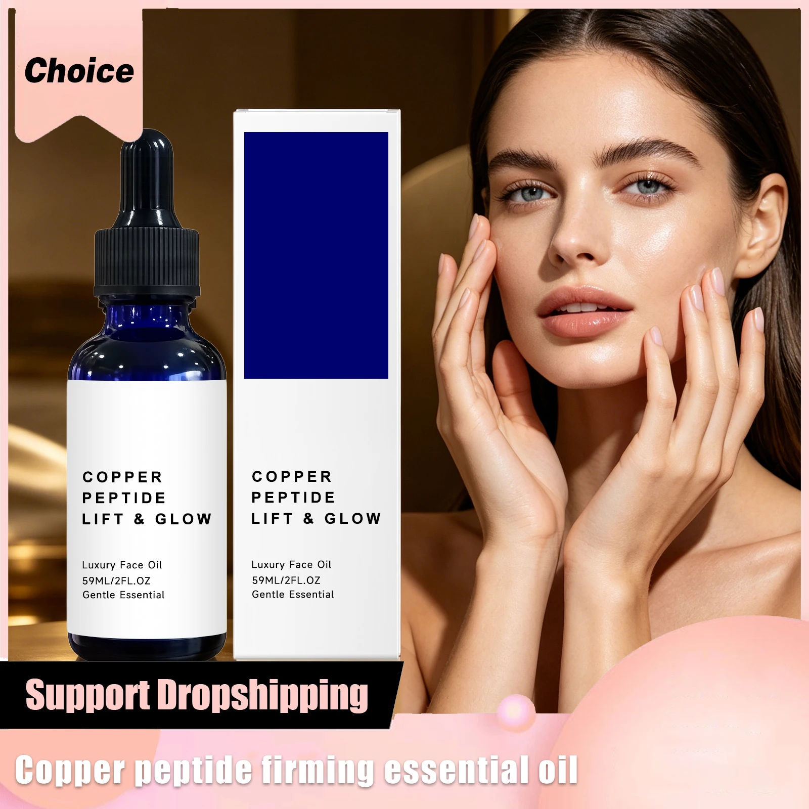

Ghk-Cu Copper Peptide Face Serum Fade Fine Lines Anti Wrinkle Remover Repair Damaged Skin Hydrating Hyaluronic Acid Face Essence