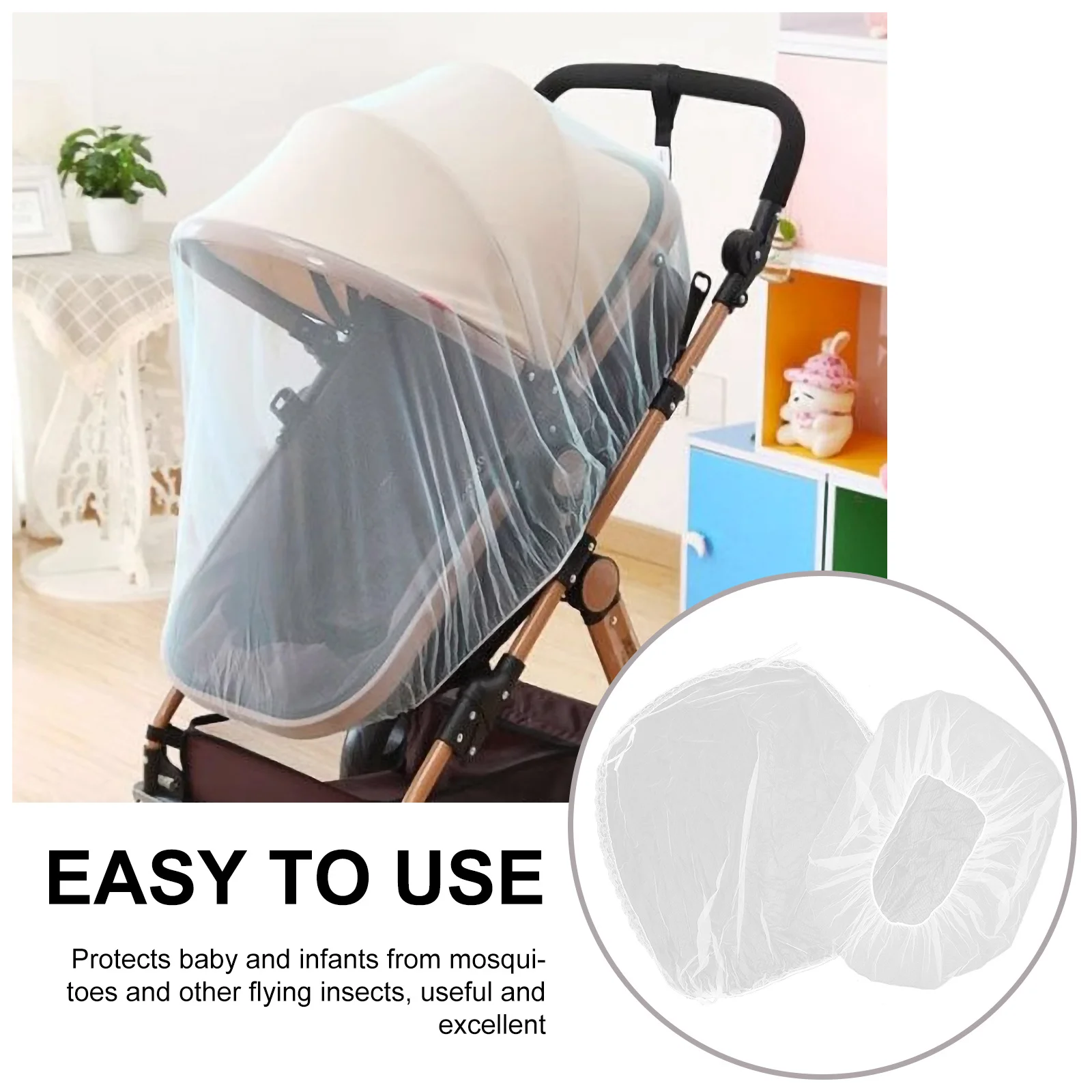 2 قطعة عربة الرضع البعوض المعاوضة تنفس خفيفة الوزن واقية غطاء شبكي العالمي صالح عربة صافي غطاء ناموسية