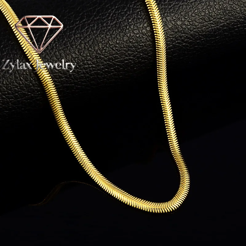 

Zylax Jewelry Unisex Flat Snake Necklace 24K Gold AU999 - Unisex style, delicate 24K luster, AU999 guarantee, exquisite craft fo