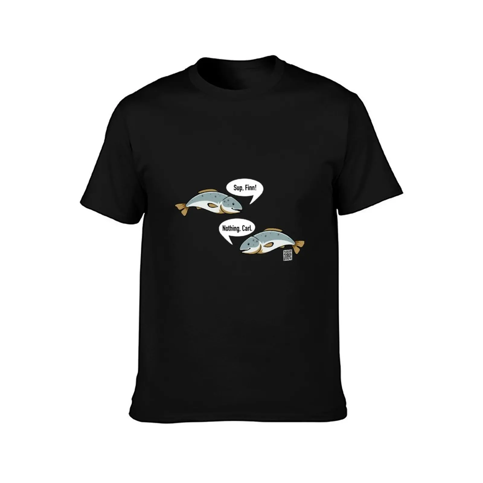 Carl and Finn Hanging Out - Stacked T-Shirt men t shirt cotton 100% T-Shirt