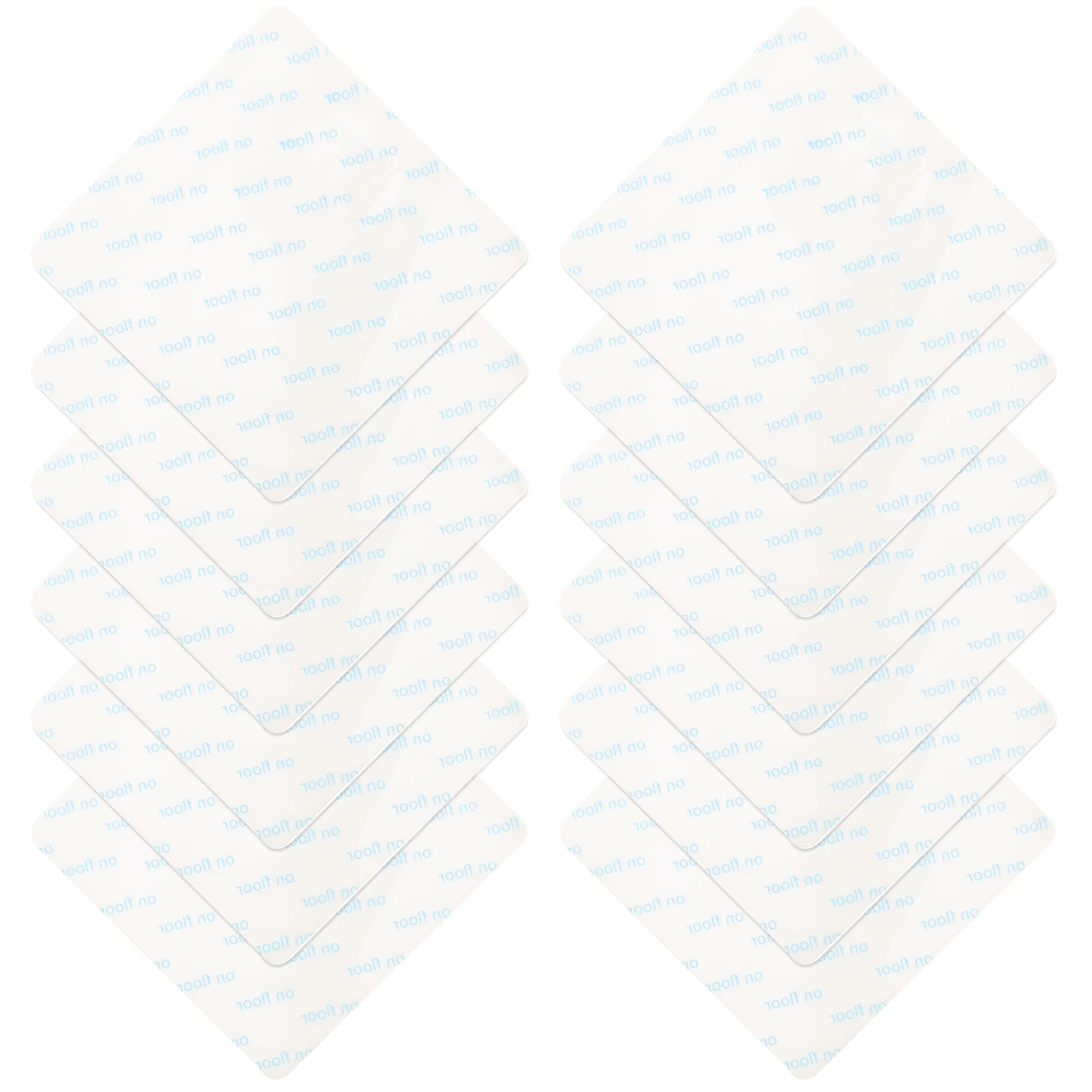 12pcs Anti-Slip Rug Pad Set Square Carpet Grippers For Area Rugs Non Skid Tape Hardwood Tile Floors Sticker Fixing Decals