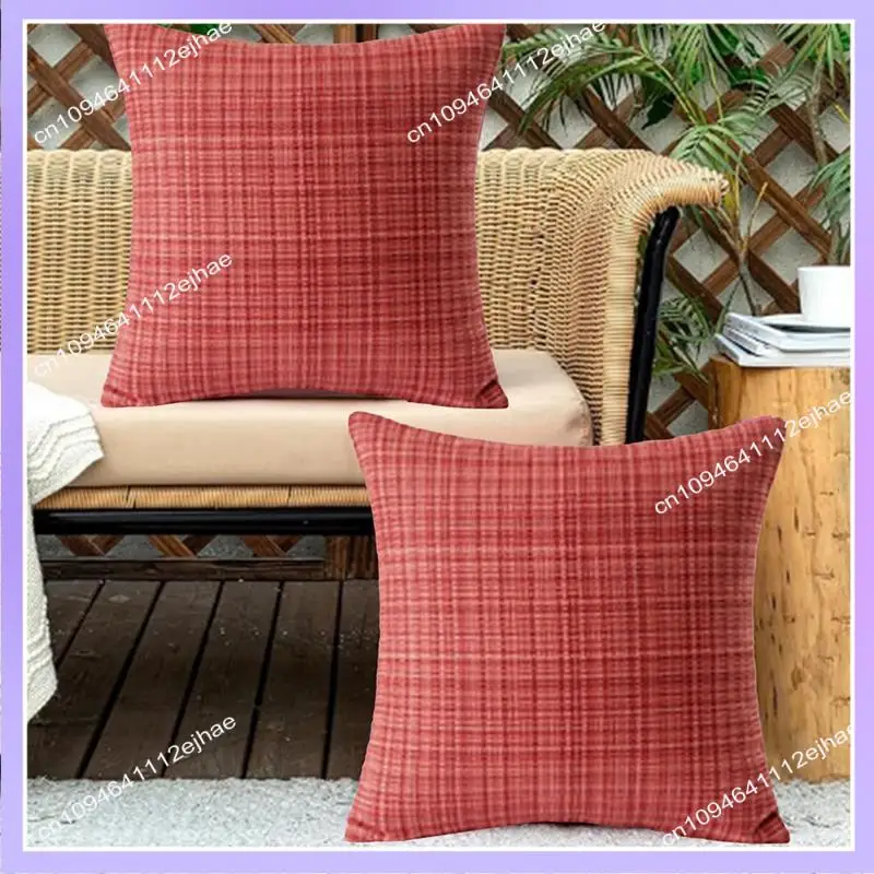 N83R 2 pacotes 18X18 capas de almofada à prova d'água para exterior estilo fazenda conjunto de capa de almofada decorativa resistente à água
