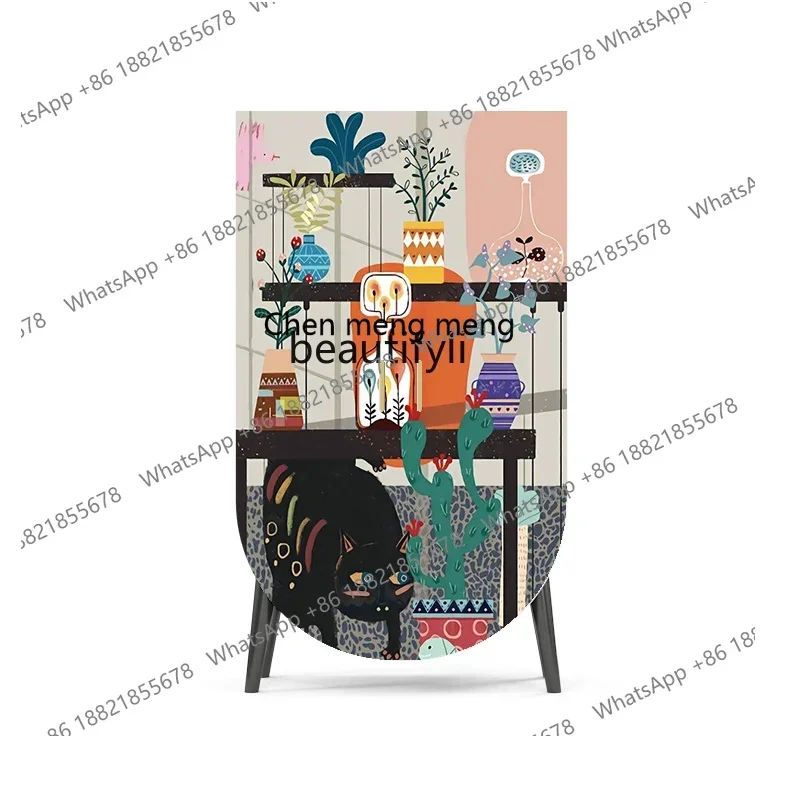 

New style American Country Household Solid Wood Wardrobe Locker Storage Clothes Closet Entrance Cabinet ss 7304