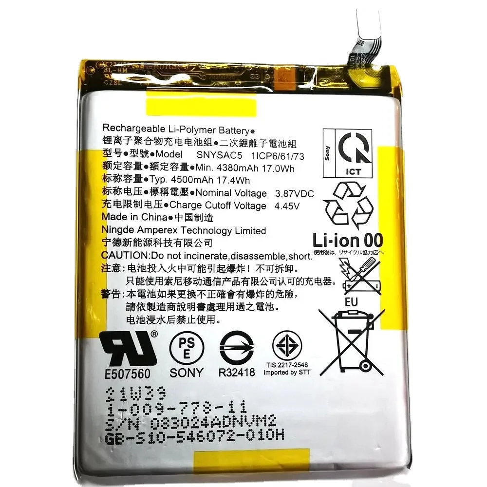 

SNYSAC5 Replacement Original Battery for Sony Xperia 10 III 10III X10III X10ii SO-52B SOG04 XQ-BT52 A102SO Mobile Phone