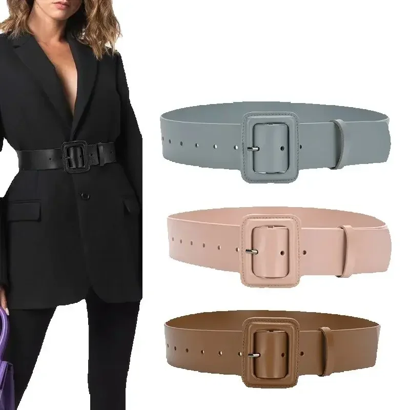 

Двухслойные кожаные женские ремни Zency, модный поясной ремень высокого качества с пряжкой для джинсов, платьев, пальто