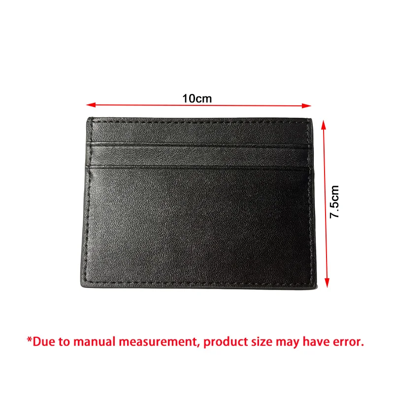 Hand Sewn Women ID Card Holder Credit Card Gift Box Multi Slot Slim Card Case Passport  wallet Card Wallet Man Coin Purse