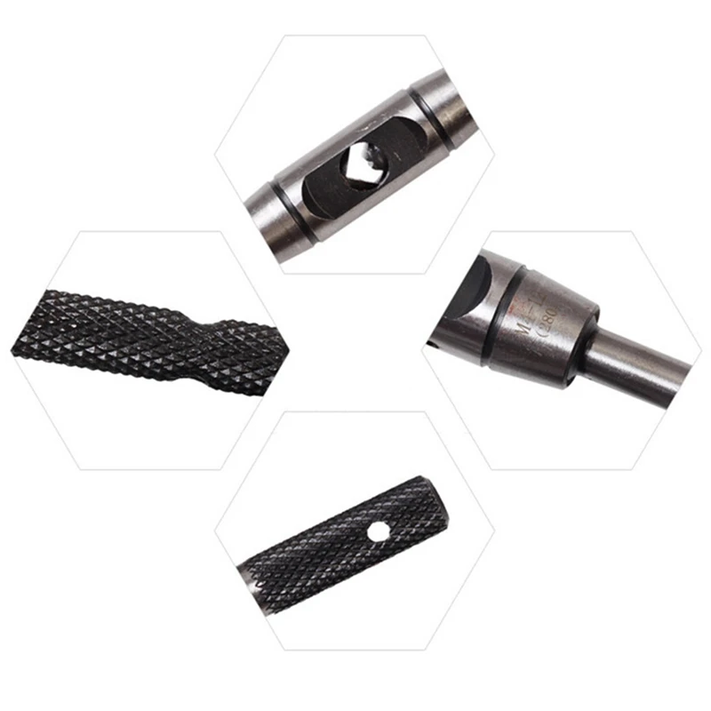 Adjustable Tap Wrench Handle, For Metric M1-M8 Taps, Tap Reamer Tapping Hand Tool, Die-Casting Body