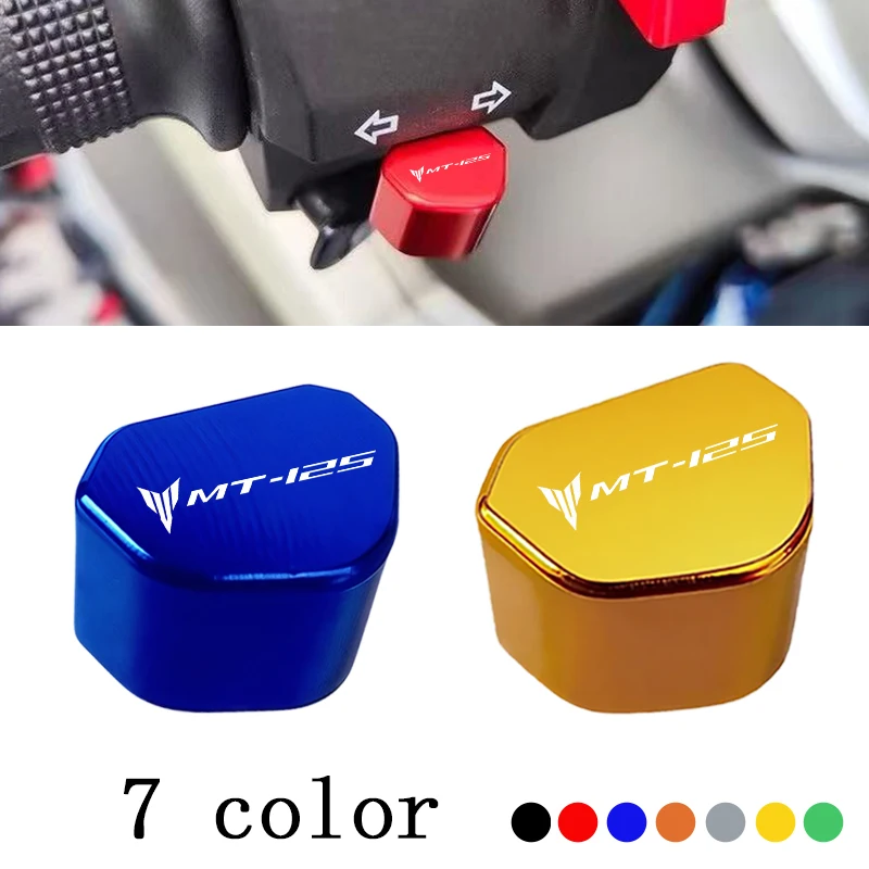 For Yamaha MT125 mt 125 MT-125 2008-2025 Accessories CNC Aluminum Motorcycle Switch Button Turn Signal Switch Key Cap