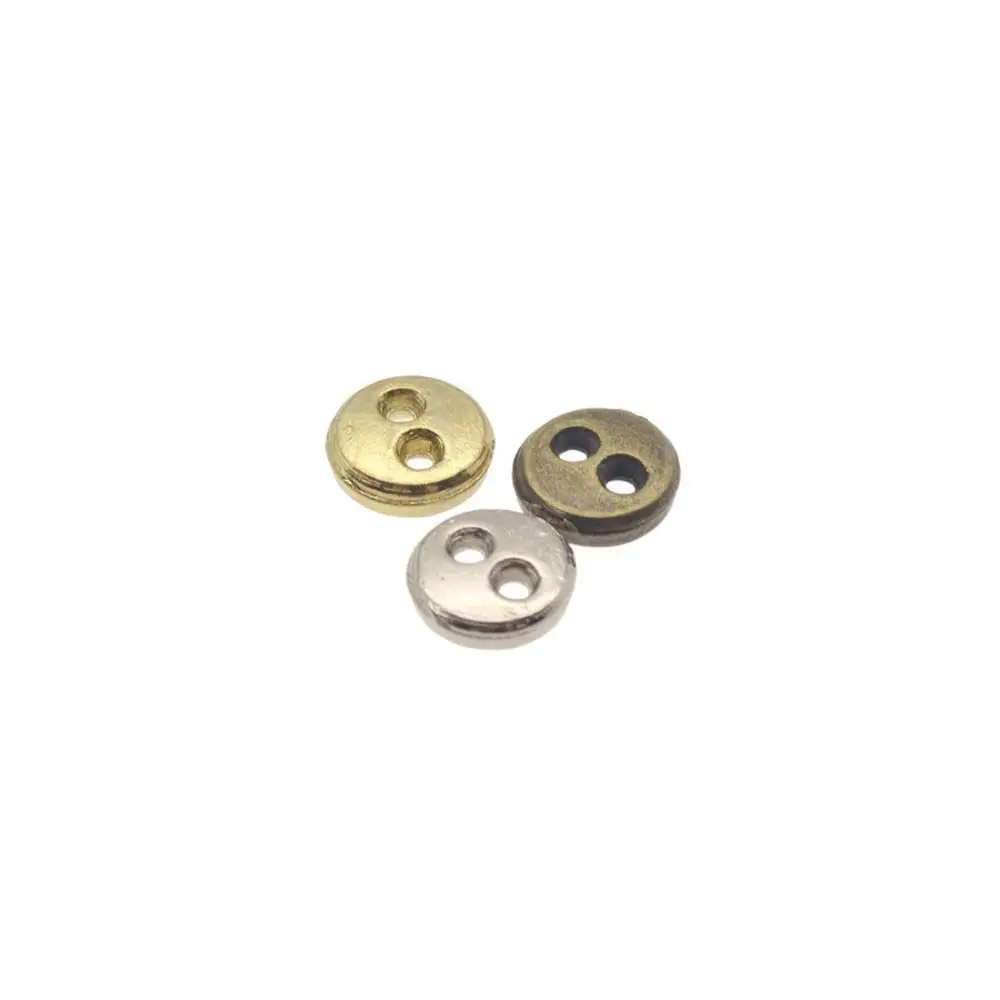 3/4mm 2穴 衣料品アクセサリー 布地用金属製縫製ボタン 丸ボタン 衣類縫製ボタン